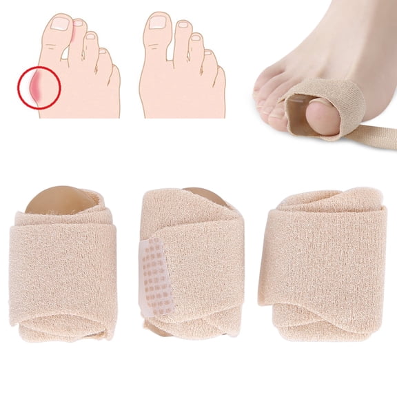 YLSHRF Toe Overlap Corrector,Hallux Valgus Bandage,3pcs Toe Overlap Hallux Valgus Correction Bandage Elastic Fabric Toe Corrector Wrap