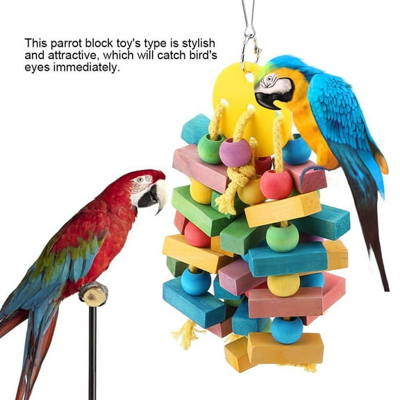 YLSHRF Wooden Toy,Parrot Toy Bird Toys Hanging Wooden Toy Parrot Swing Suitable for Parrots and Birds, Hanging Wooden Toy