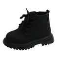 thumbnail image 1 of YLYL Baby Work Boots Autumn Fashion Leather Lace-Up Soft Flat Ankle Snow Boots, 1 of 7
