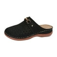 thumbnail image 1 of YLYL Clogs for Women Mules Shoes Comfortable Arch Support Closed Toe Backless Low Wedge Slip on Shoes, 1 of 6