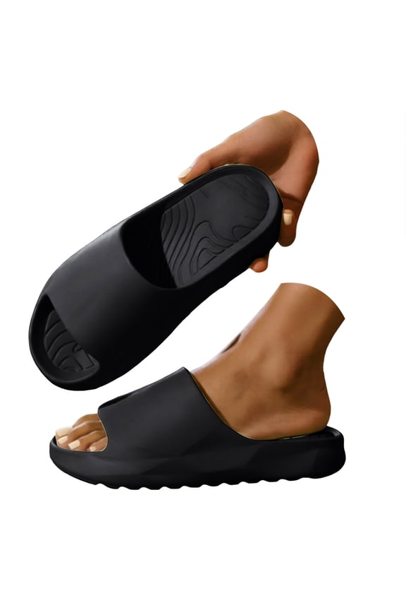 Cloud Pillow Slippers for Women Men EVA No Slip Quick Drying Lightweight Soft Shower Spa Massage Summer Shoes