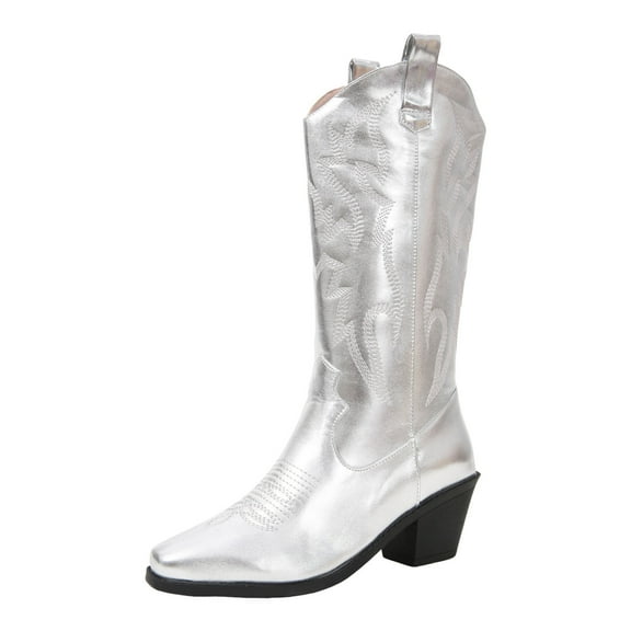 YLYL Cowboy Boots for Women Knee High Cowgirl Boots Rhinestone Comfort Fashion Sparkling Western Tall Boots