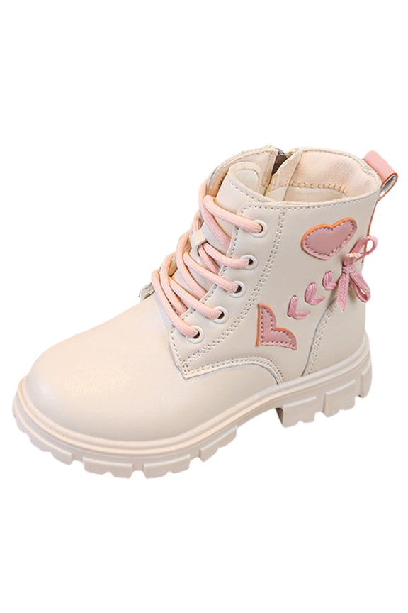 Cute Boots with Zipper for Girls Comfortable Non Slip Indoor Outdoor Travel Winter Snow Boot