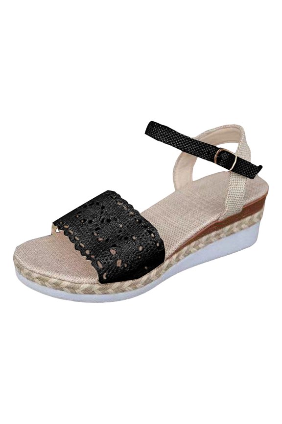 Espadrilles Wedge Sandals for Women Orthopedic Arch Support Open Toe Comfortable Casual Summer Shoes