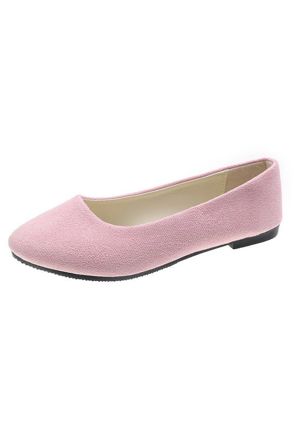 Flat Shoes for Women Slip on Comfortable Pointed Toe Low Wedge Dolly Ballet Walking Shoes
