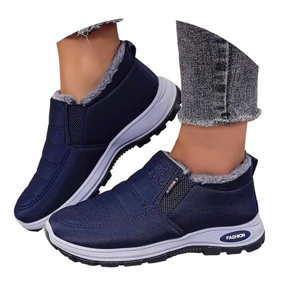 YLYL Women's Winter Snow Boots Waterproof No Slip Warm Fur Lined Slip on Outdoor Hiking Ankle Boots