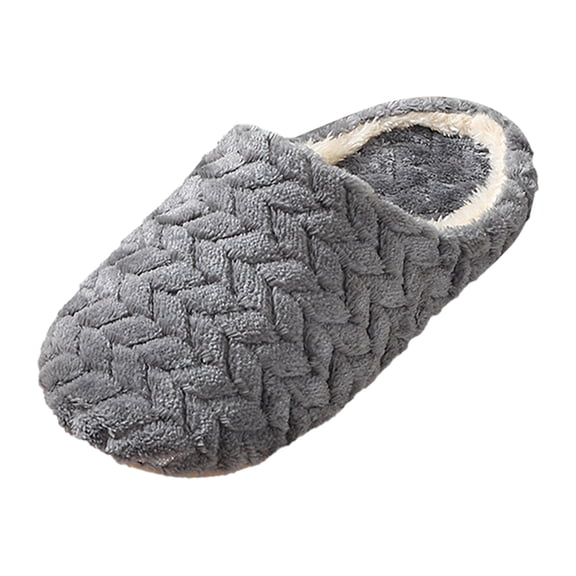YLYL Fuzzy Slippers for Women Men Soft Comfort House Memory Foam Slides Winter Warm Closed Toe Bedroom Slippers