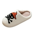 thumbnail image 1 of YLYL Ghost Pumpkin Slippers for Womens Mens Cozy Spooky Skeleton Plush Slippers Halloween Christmas Gift, 1 of 4
