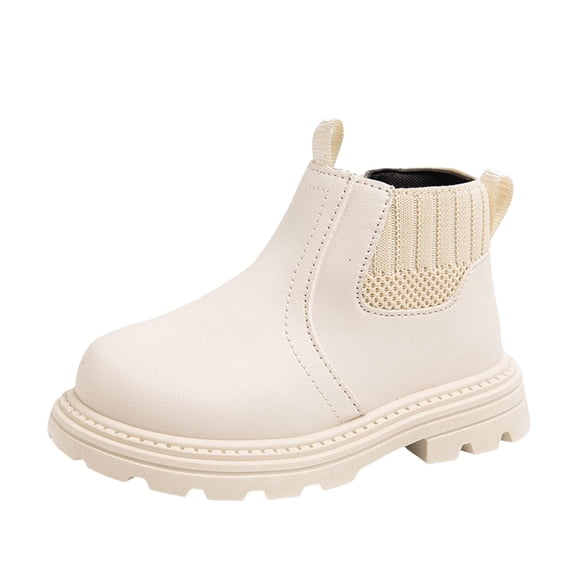 YLYL Boys Girls Ankle Boots Anti-Skid Waterproof Side Zipper Slip on Fashion Chelsea Boots