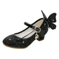 thumbnail image 1 of YLYL Girls Dress Wedding Party Shoes Glitter Sequins Low Heel Mary Jane Princess Shoes, 1 of 2