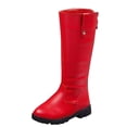 thumbnail image 1 of YLYL Kids Girl's Knee High Boot Waterproof Side Zipper Fur Lined Riding Boots Leather Outdoor Snow Boot, 1 of 4