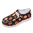 thumbnail image 1 of YLYL Halloween Canvas Sneakers for Women Skull Pumpkin Print Slip on Casual Comfortable Breathable Walking Flats Loafers, 1 of 9