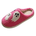 thumbnail image 1 of YLYL Halloween Slippers for Women Men Memory Foam Fuzzy Soft Plush Warm Anti-Skid Sole Indoor Outdoor Bedroom House Shoes, 1 of 9