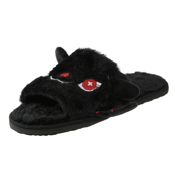 YLYL Halloween Women Men Slippers Soft Plush Open Toe Slip-On Comfortable House Indoor Outdoor Fur Fuzzy Slippers