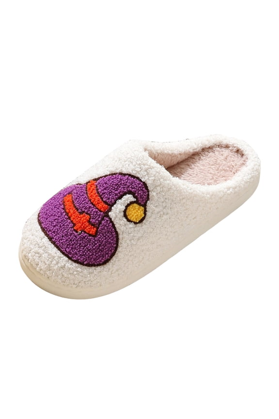 Halloween Women's Men's Memory Foam Slipper Soft Plush Fleece Lightweight Non Slip Indoor Outdoor House Shoes