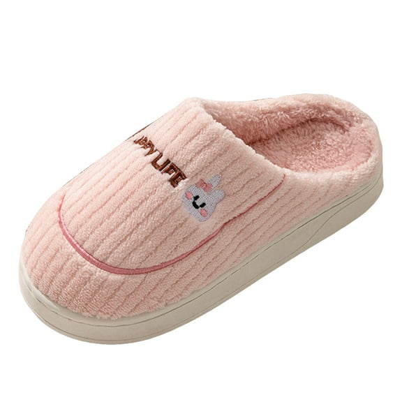 YLYL Women's Slide Slipper Thick Warm Cozy Non-Slip Fluffy House Bedroom Slipper Shoes