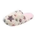 thumbnail image 1 of YLYL House Slippers for Women Cute Star Fuzzy Slippers Fluffy Cozy Plush Bedroom Shoes Indoor Outdoor Slippers, 1 of 9