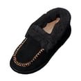 thumbnail image 1 of YLYL Womens Winter Slippers Fuzzy Fluffy Comfy Warm Slip on Moccasin Indoor Outdoor House Shoes, 1 of 8