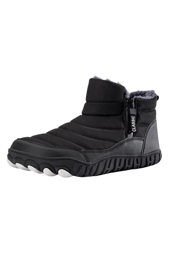 Men Winter Boots Classic Pointed Toe Winter Waterproof Slip Resistant Cold Weather Shoes