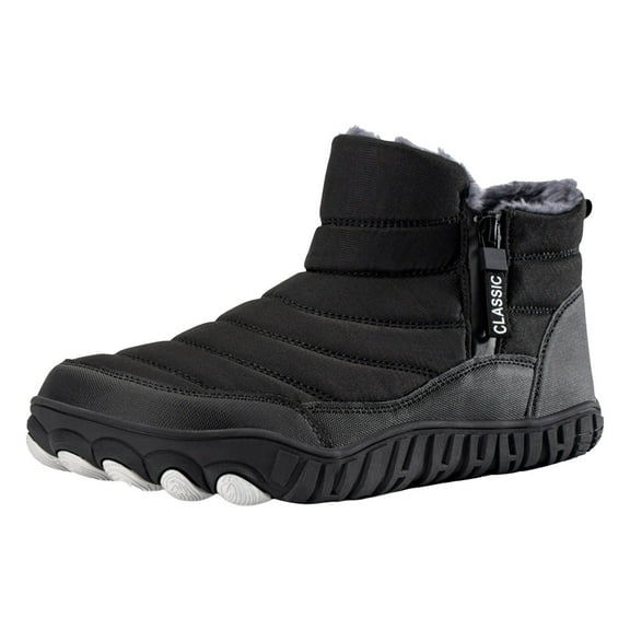 YLYL Men Winter Boots Classic Pointed Toe Winter Waterproof Slip Resistant Cold Weather Shoes