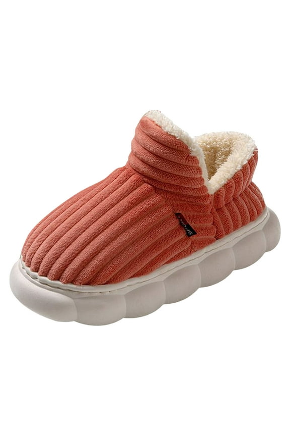 Men Women Cloud Slipper Booties Fuzzy Warm Plush Thick-Soled Winter House Slides