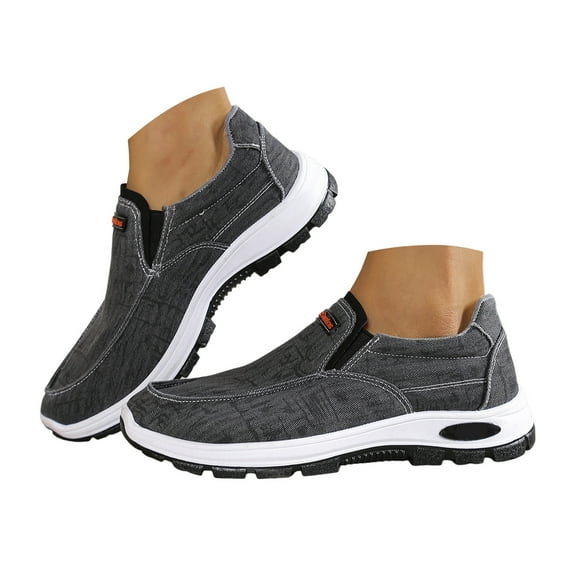 YLYL Men's Canvas Comfortable Breathable Orthopedic Loafers Casual Lightweight Slip-On Walking Boat Shoes Outdoor Non-Slip Hiking Sneaker