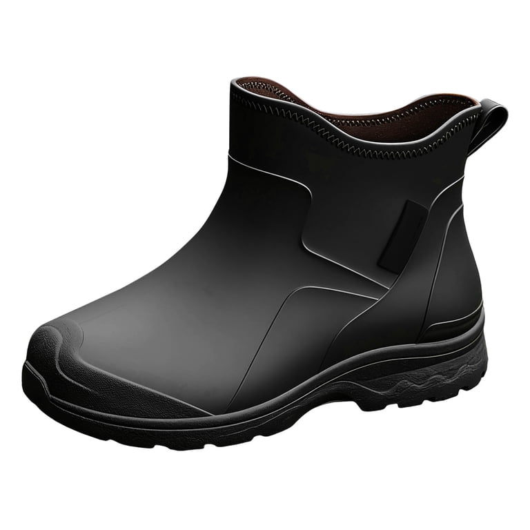 YLYL Mens Ankle Rain Boots Waterproof Non Slip Outdoor Work  display picture 1