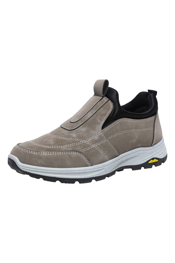 Men's Orthopedic Sneakers Slip on Wide Width Waterproof Non Slip Outdoor Hiking Walking Shoes
