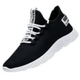 thumbnail image 1 of YLYL Men's Sneakers Flying Knitting Lace up Lightweight Breathable Mesh Fashion Casual Workout Running Walking Shoes, 1 of 5