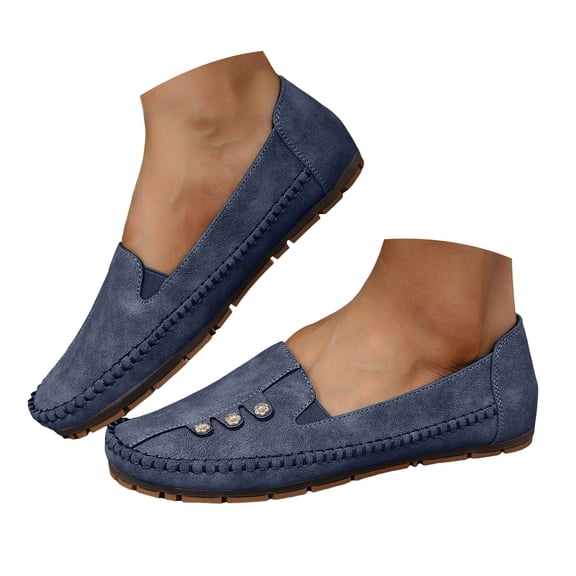 YLYL Men's Suede Leather Penny Loafers Comfort Casual Slip on Business Driving Moccasin Boat Shoes