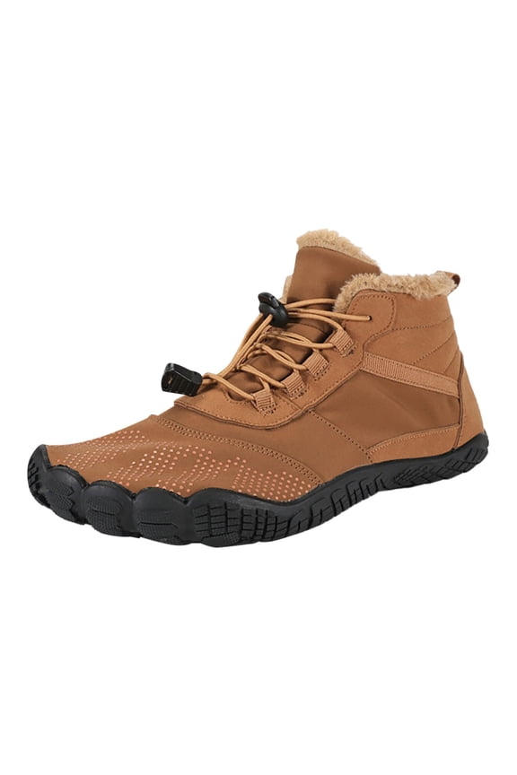 Mens Womens Barefoot Shoes Fur Lined Winter Wide Toe High Top Walking Outdoor Hiking Trekking Boots Sneakers