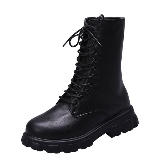 YLYL Mid Calf Boots with Side Zipper & Non-Slip Sole Elegant Minimalist Style for Fall & Winter