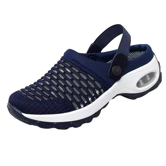 YLYL Mules Clogs for Women Air Cushion Platform Mesh Sneaker Lightweight Beach Shoes Outdoor Slippers Walking Shoes