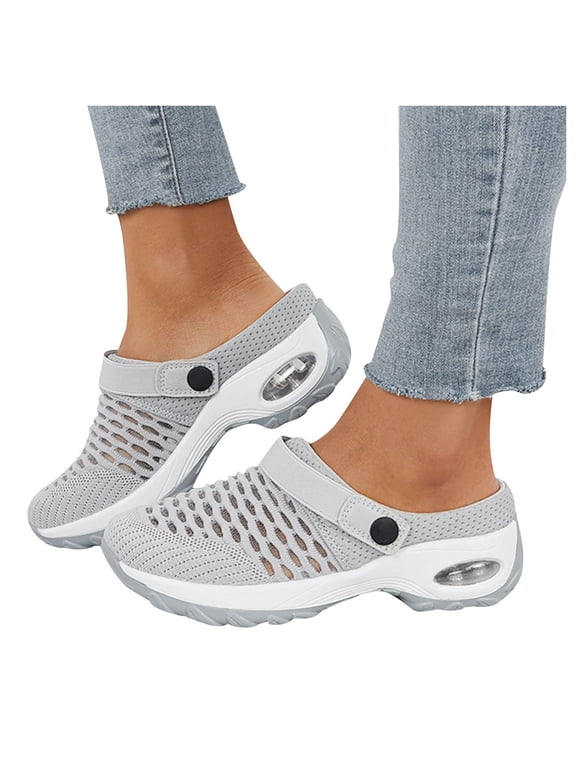 Women's Orthopedic Clogs Shoes with Air Cushion Slip on Walking Shoes Sandals