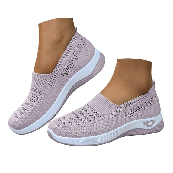 YLYL Orthopedic Sneaker for Women 2026 Arch Support Wide Width Lightweight Casual Slip on Walking Shoes