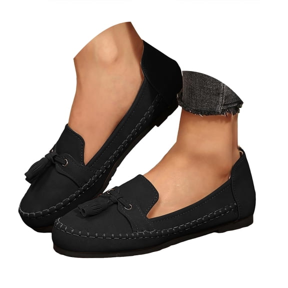 YLYL Penny Loafers for Women Comfortable Lightweight Casual Slip on Business Work Flats Dress Shoes