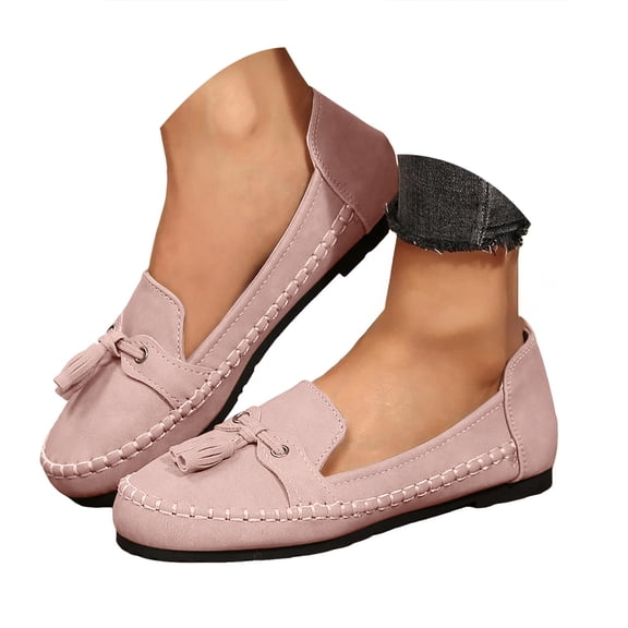 YLYL Penny Loafers for Women Comfortable Lightweight Casual Slip on Business Work Flats Dress Shoes