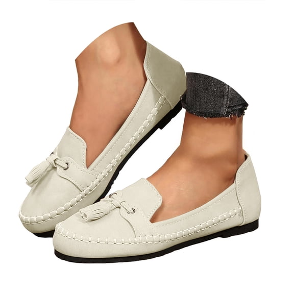 YLYL Penny Loafers for Women Comfortable Lightweight Casual Slip on Business Work Flats Dress Shoes