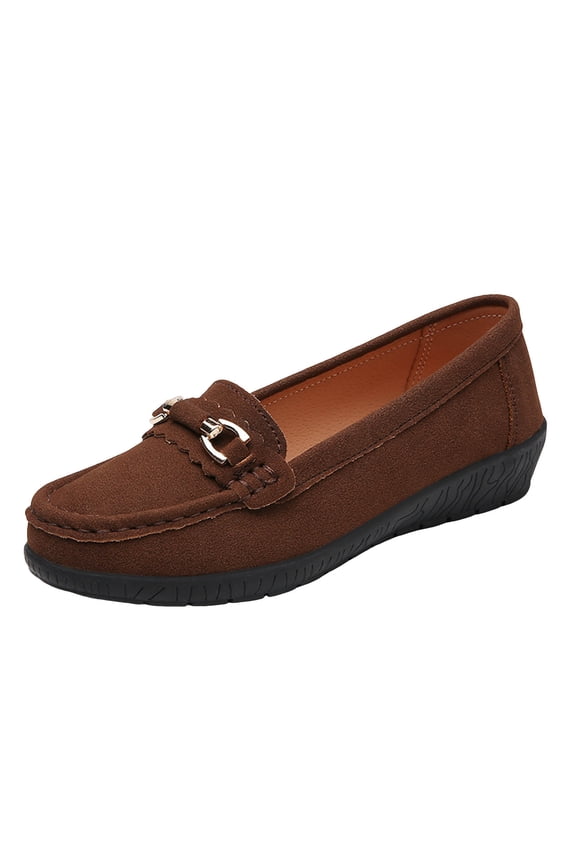 Women's Leather Penny Loafers Arch Support Comfort Casual Slip on Moccasins Driving Boat Shoes