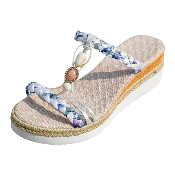 YLYL Platform Sandals Women with Back Strap Fashion Sandal, Ultra Soft Cushion Footbed