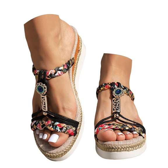 YLYL Platform Sandals Women with Back Strap Fashion Sandal, Ultra Soft Cushion Footbed