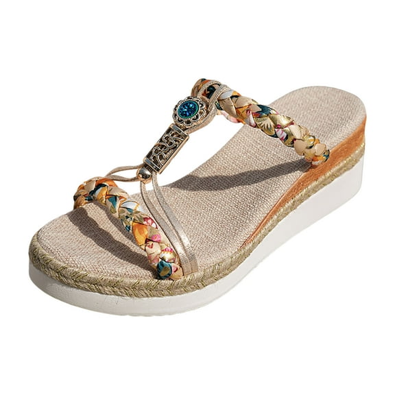 YLYL Platform Sandals Women with Back Strap Fashion Sandal, Ultra Soft Cushion Footbed