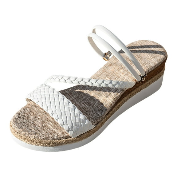 YLYL Platform Sandals Women with Back Strap Fashion Sandal, Ultra Soft Cushion Footbed