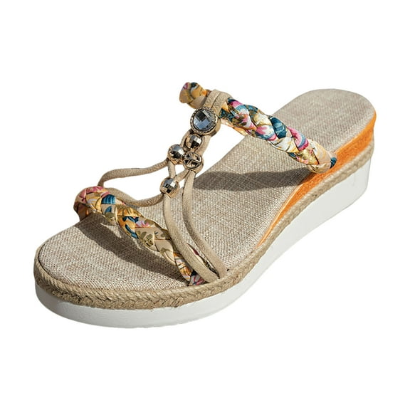 YLYL Platform Sandals Women with Back Strap Fashion Sandal, Ultra Soft Cushion Footbed