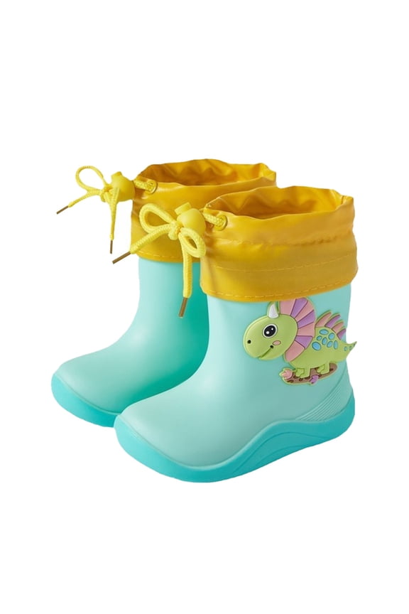 Rain Boots Toddler Boy Girl Easy on and off Garden Puddle Play Shoes for Outdoor School Play