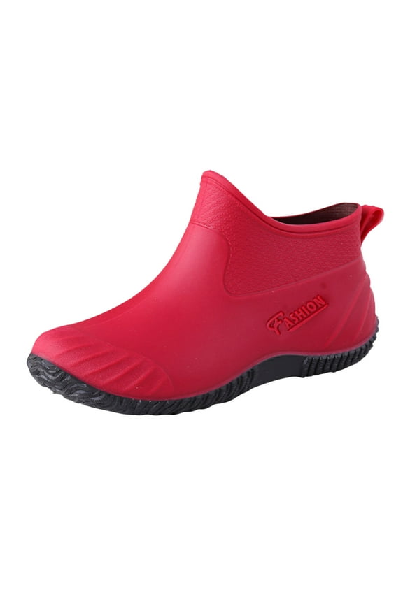 Rain Boots Women Wide Width Mid Calf Non Slip Garden Shoes Comfortable Ankle Shoes