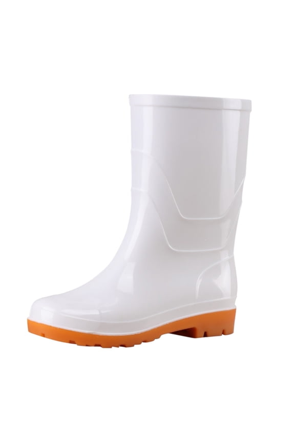 Rain Boots for Women Men PVC Rubber Wide Calf Waterproof Anti-Slip Lightweight Outdoor Garden Mud Boots