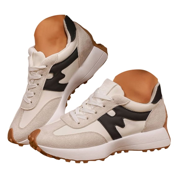YLYL Sneakers for Women 2026 Arch Support Memory Foam Lace up Non Slip Comfortable Casual Walking Running Shoes
