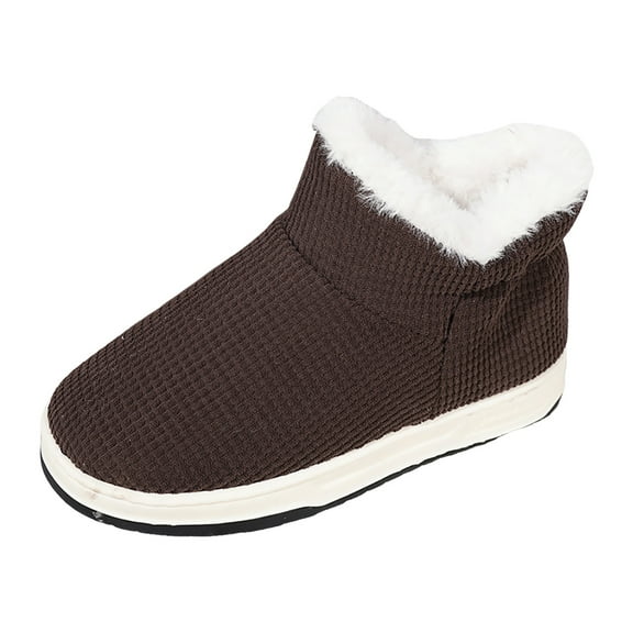 YLYL Snow Boots for Women Men Memory Foam Non-Slip Fur Lined Cozy Warm Fluffy Plush Winter Boots