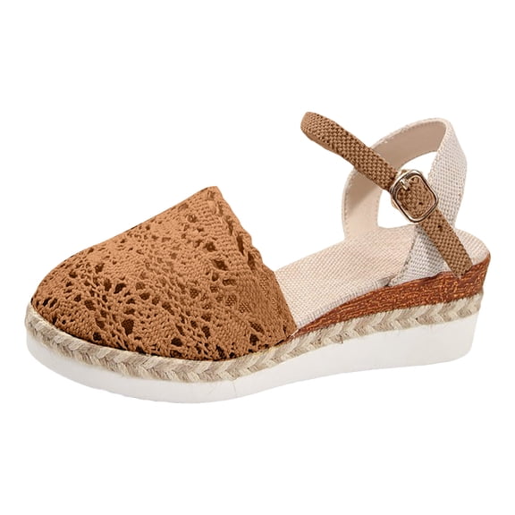 YLYL Summer Sandals for Women Lightweight Non-Slip Vegan Slides Lightweight Memory Foam Platform Shoes